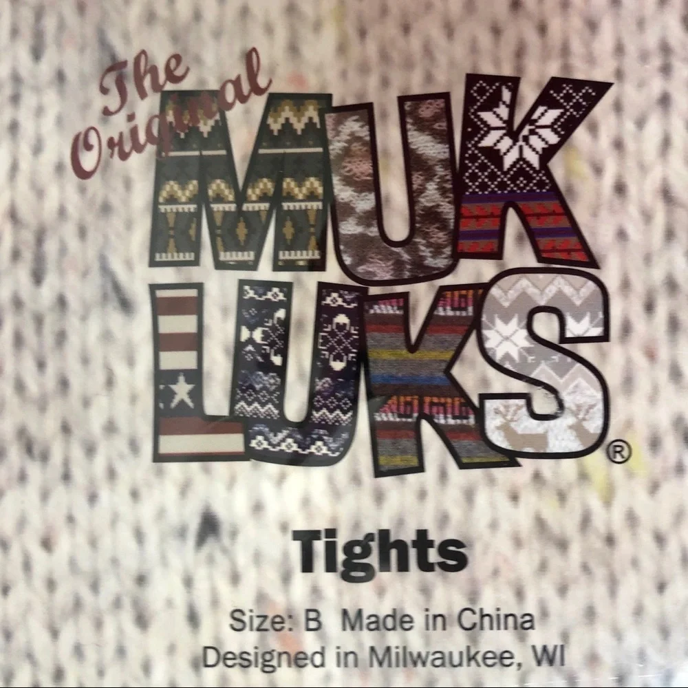 “Muk Luks” Black Tights Medium